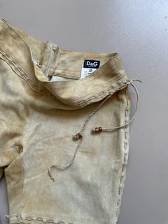 Dolce & Gabbana 2000s Suede Flared Pants