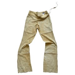 Dolce & Gabbana 2000s Suede Flared Pants