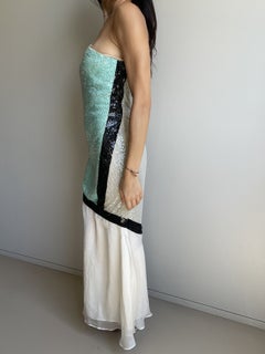 La Perla 2000s Sequins & Chiffon Mermaid-Style Dress