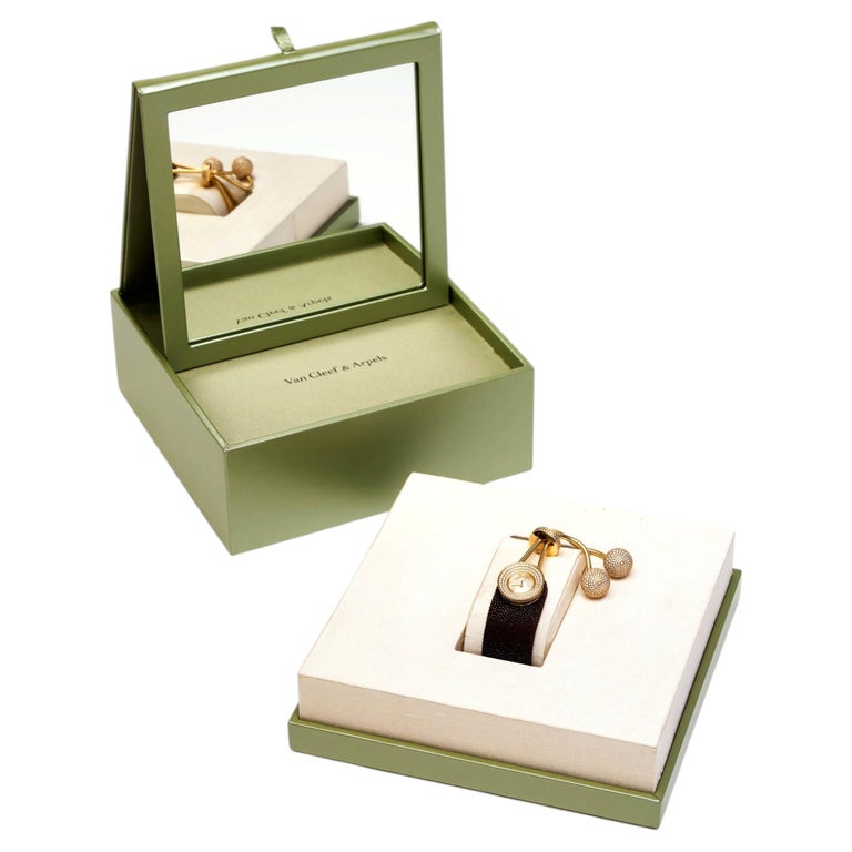 Van Cleef & Arpels Ludo 18k Yellow Gold Pampille Diamond Watch In Box