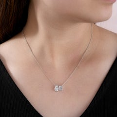 2,13-Karat-Moissanit-Anhänger in Marquise-Schliff aus 10-karätigem Weißgold