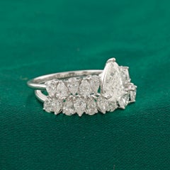 Handmade 2.85ct Lab-Created Moissanite Ring in 18K White Gold