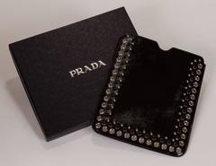 Prada Bejeweled Black Leather Ipad Cover Case