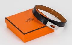 Hermès Kelly Double-Wrap Black Bracelet