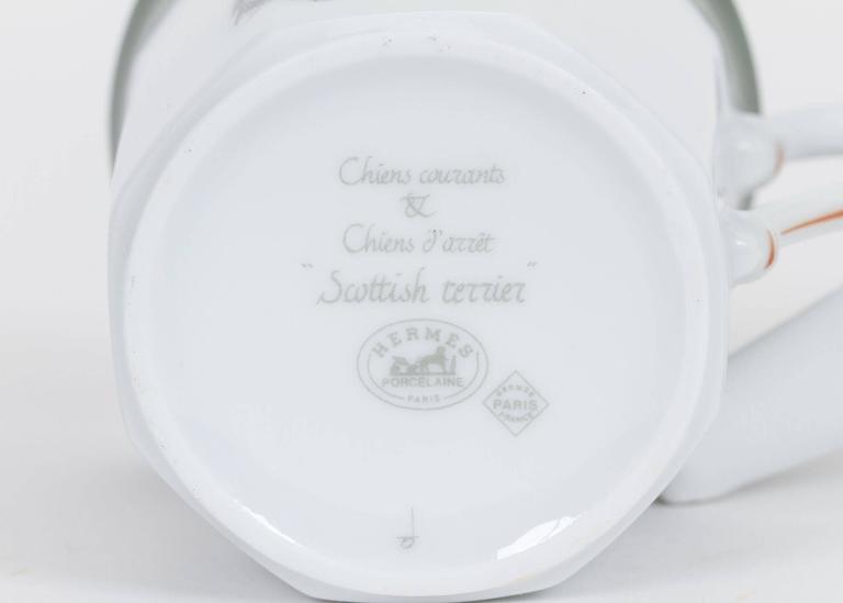 Tasse Et Soucoupe Hermès West Highland – Design Terrier Blanc, Porcelaine France