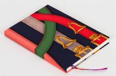 New Hermès Navy Brides de Gala Silk Notebook