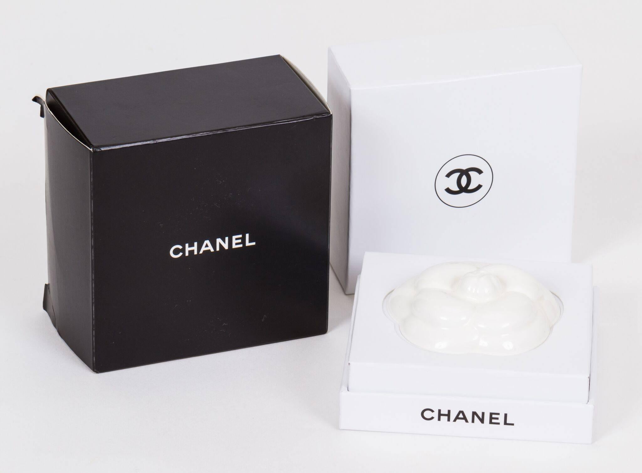 Chanel ceramic camellia perfume diffuser. Comes with original box and packaging.
