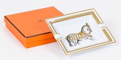 Hermes Gold Horse Porcelain Ashtray