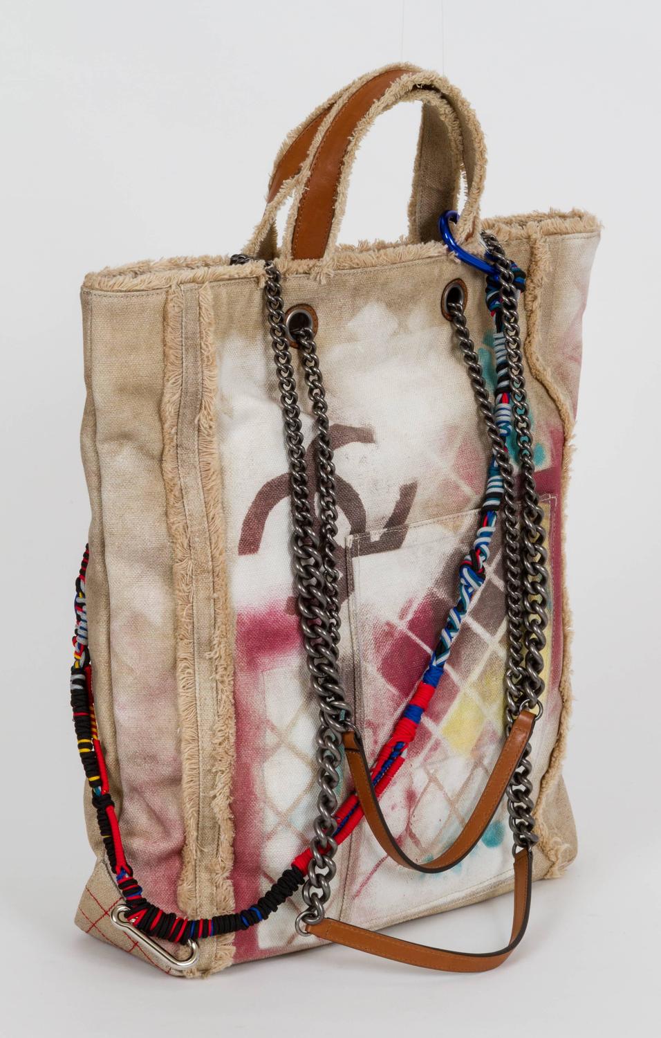 Limited Edition Chanel Graffiti Shopper Bag For Sale at 1stdibs