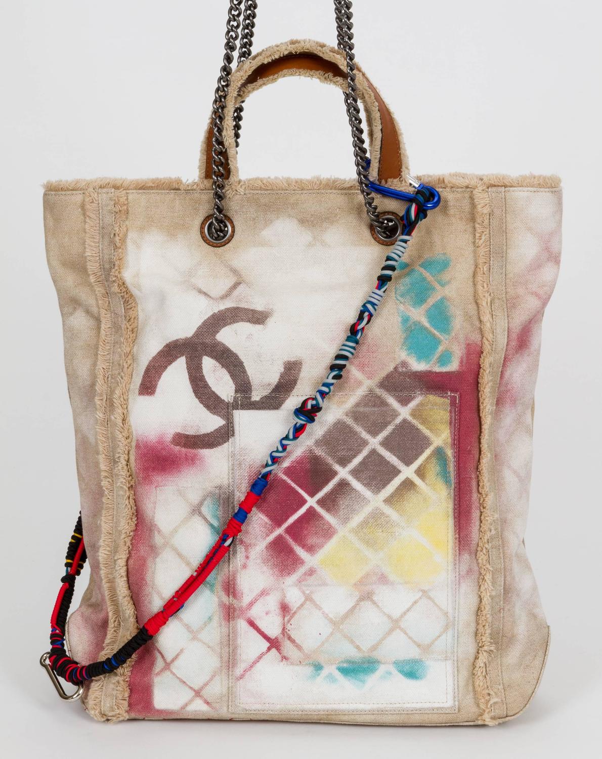 Limited Edition Chanel Graffiti Shopper Bag For Sale at 1stdibs
