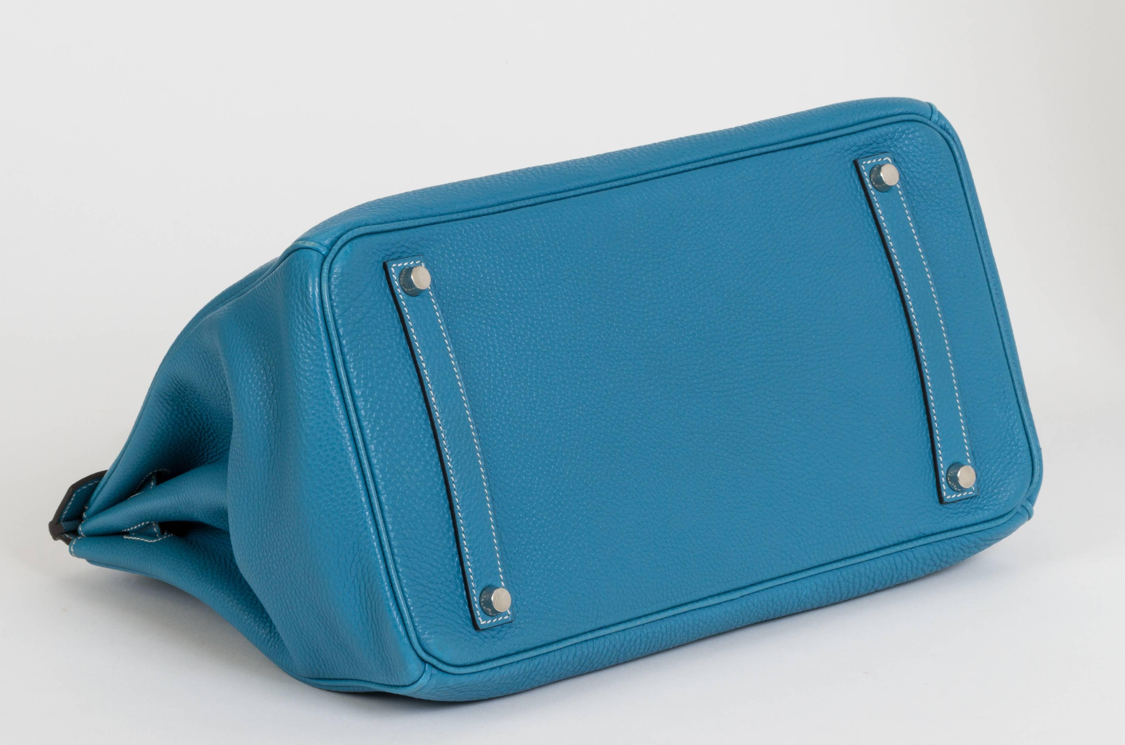 Hermès Birkin Blue Jean 35cm Togo Bag In Good Condition In West Hollywood, CA