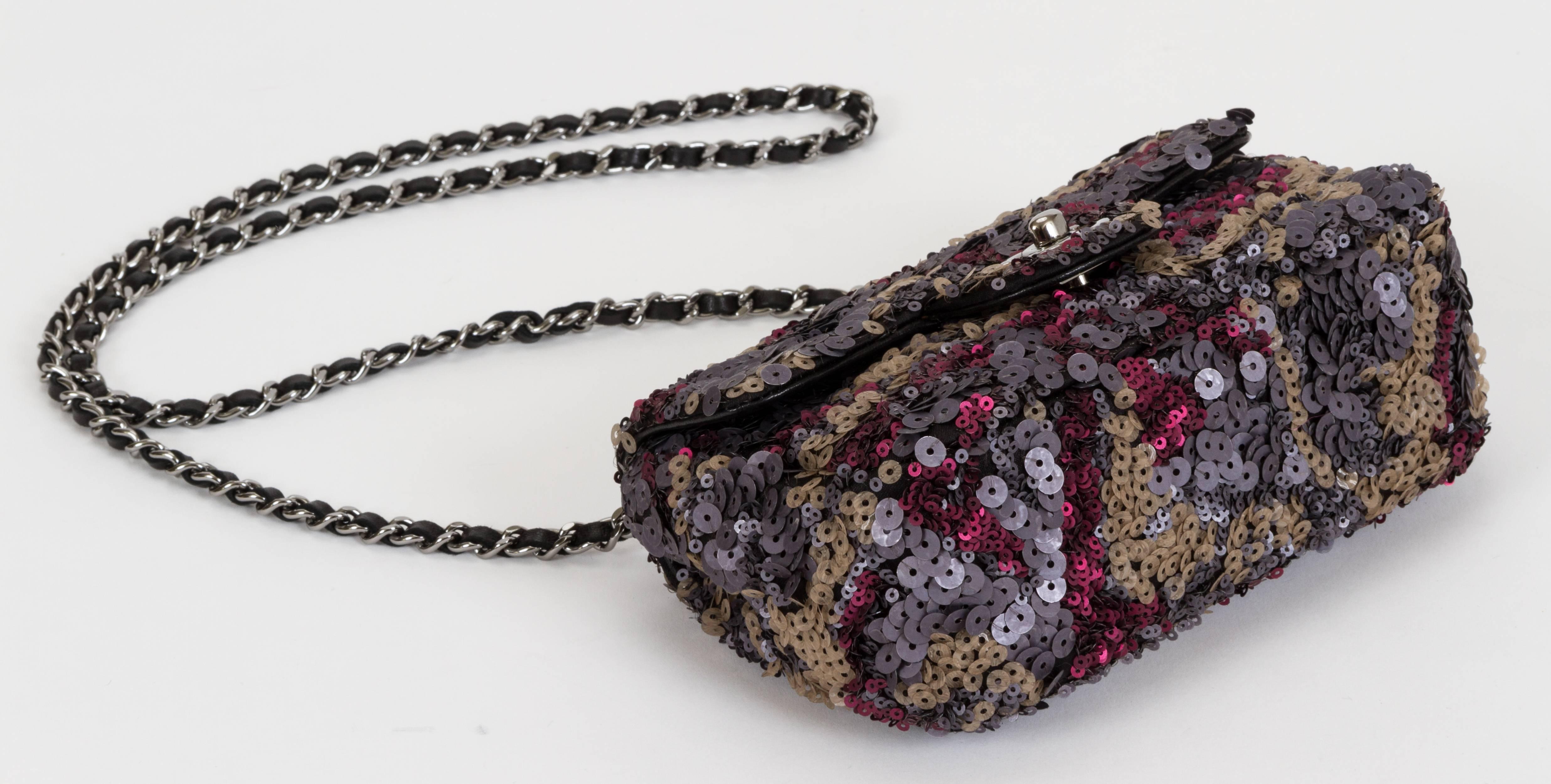 chanel sequin flap bag