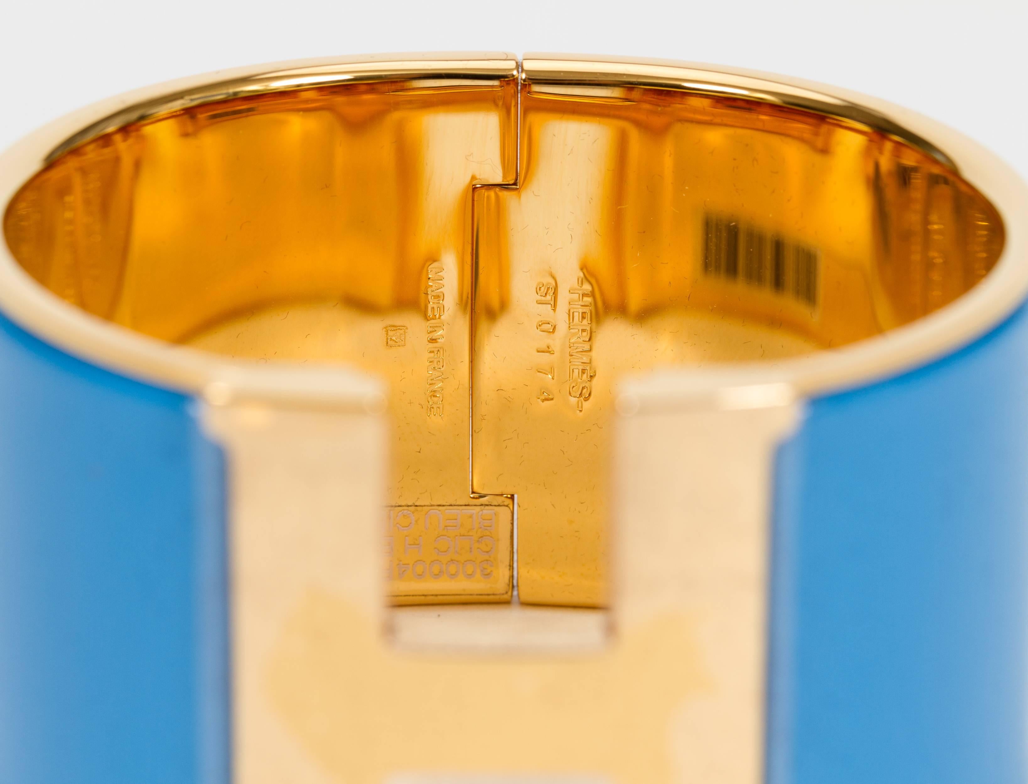 Hermès Mega Clic Clac Bleu Ciel Bracelet 1