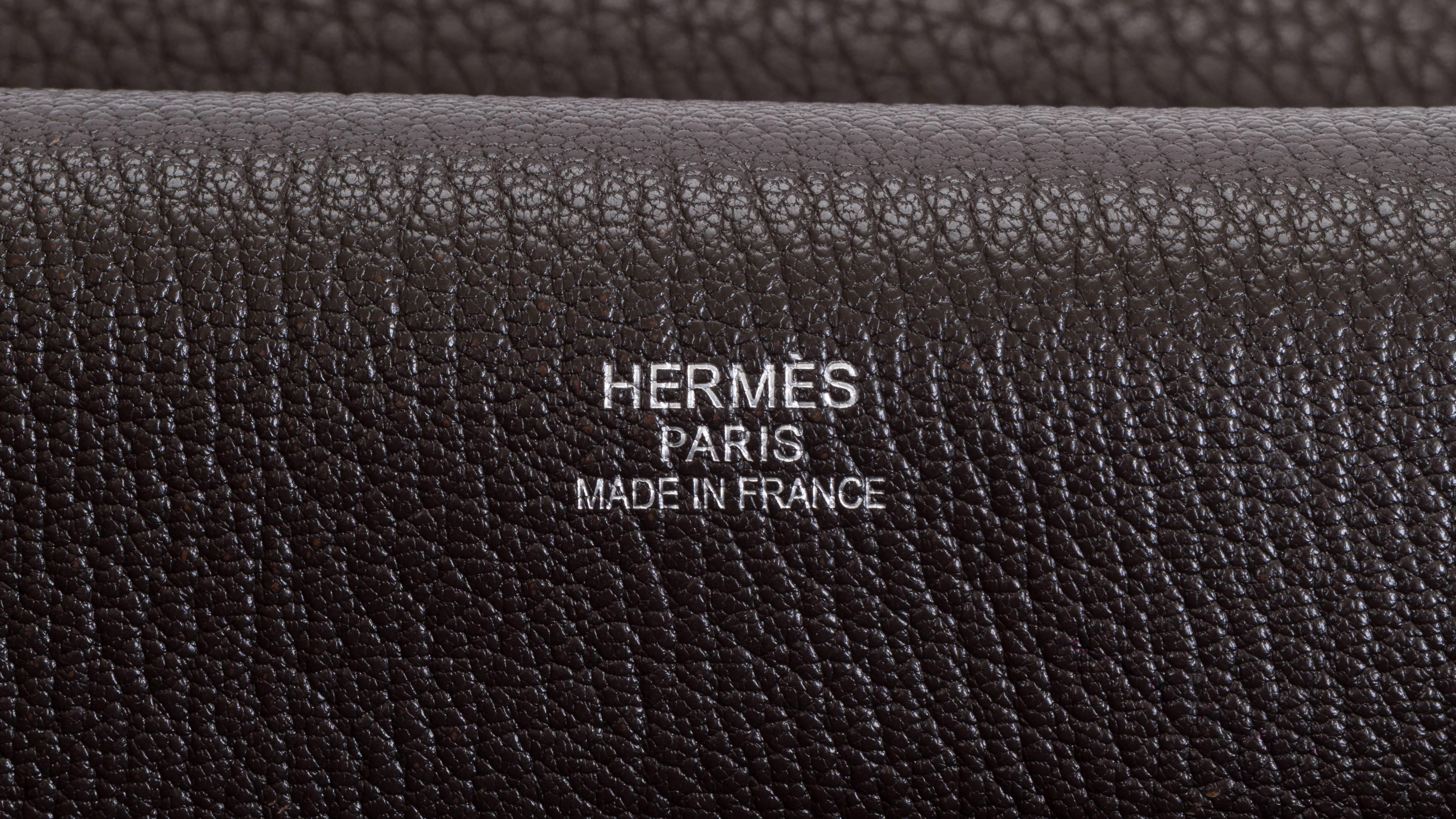 Black Hermès Jypsiere Brown Togo Bag