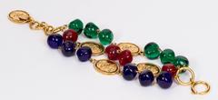 Chanel Triple Gripoix & Coin Bracelet