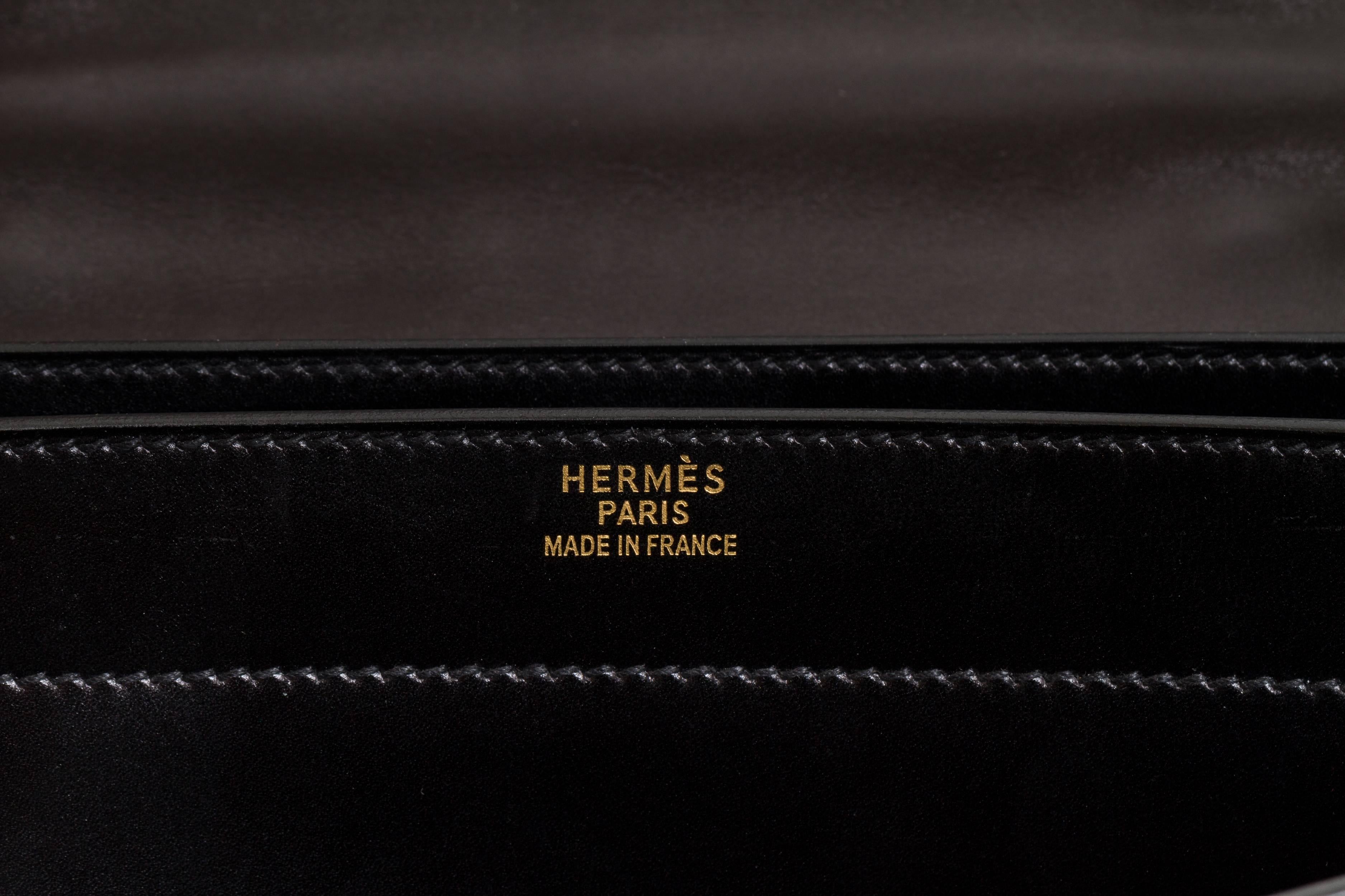 Women's or Men's Hermès Briefcase Sac a Depeche Black Box Bag