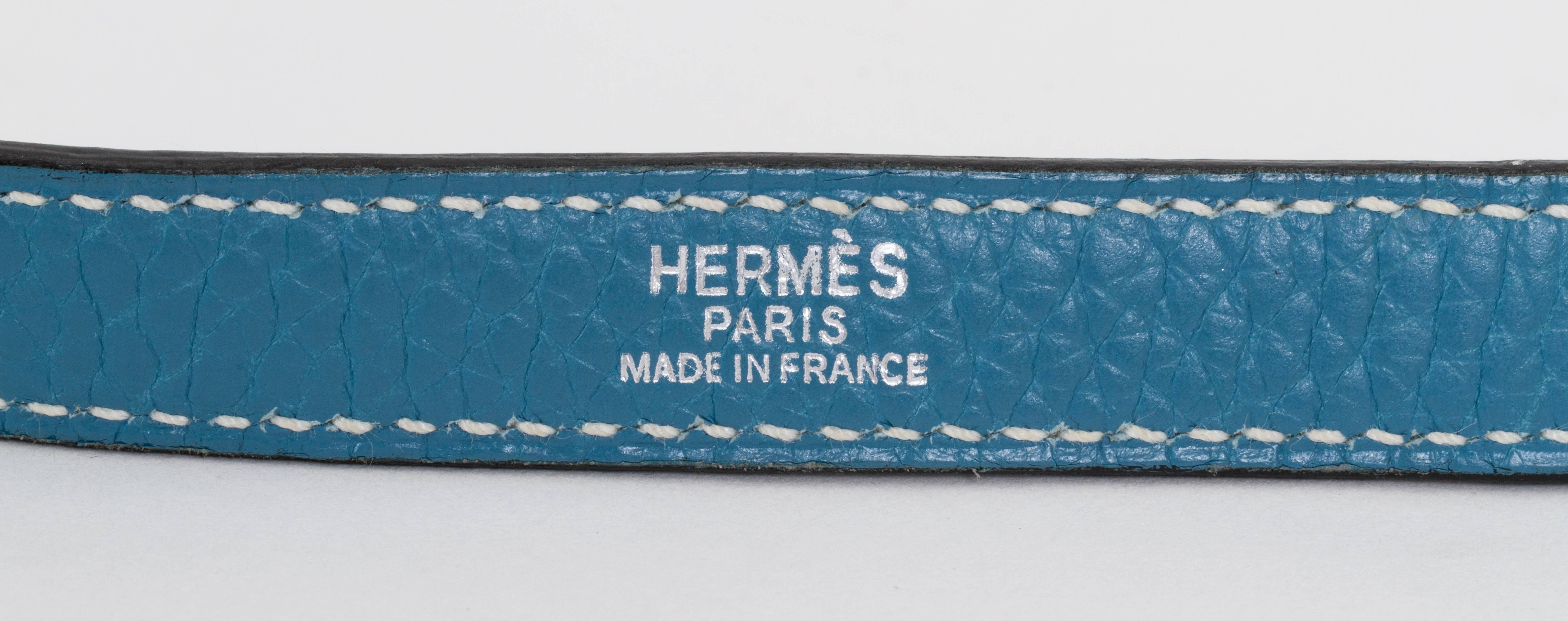 Hermès Mini Blue Jean Evelyne Bag 2