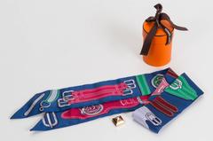 Hermès Blue Belts Twilly Medor Scarf