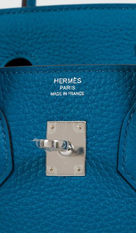 Hermès Blue Izmir 25cm Birkin Bag at 1stDibs