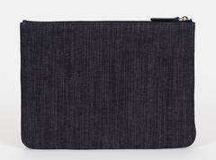 Chanel Medium Denim Zipped Clutch