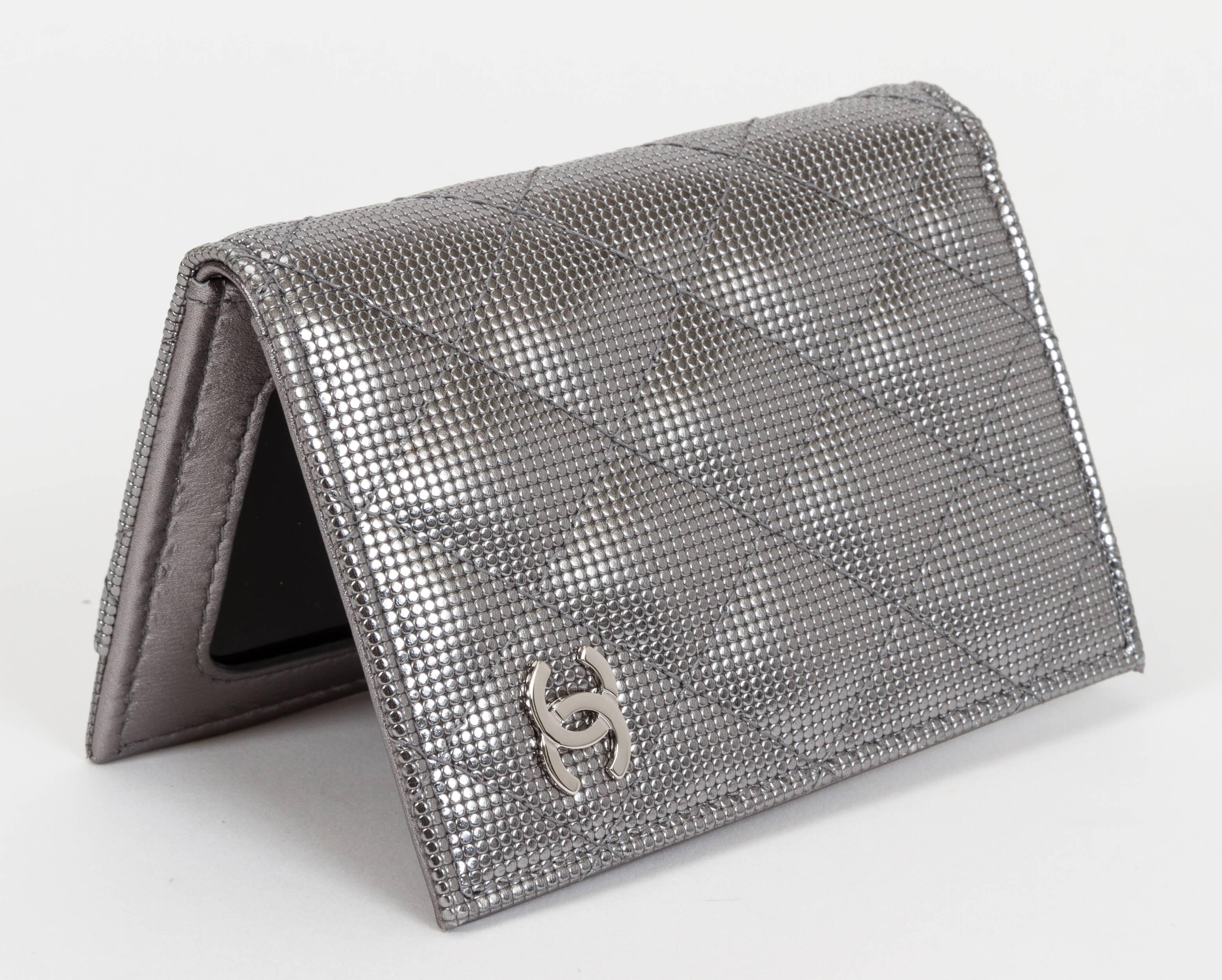 Chanel Metallic Quilted CC Wallet 1