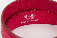 Hermès Kelly Ruby Chevre Double Bracelet