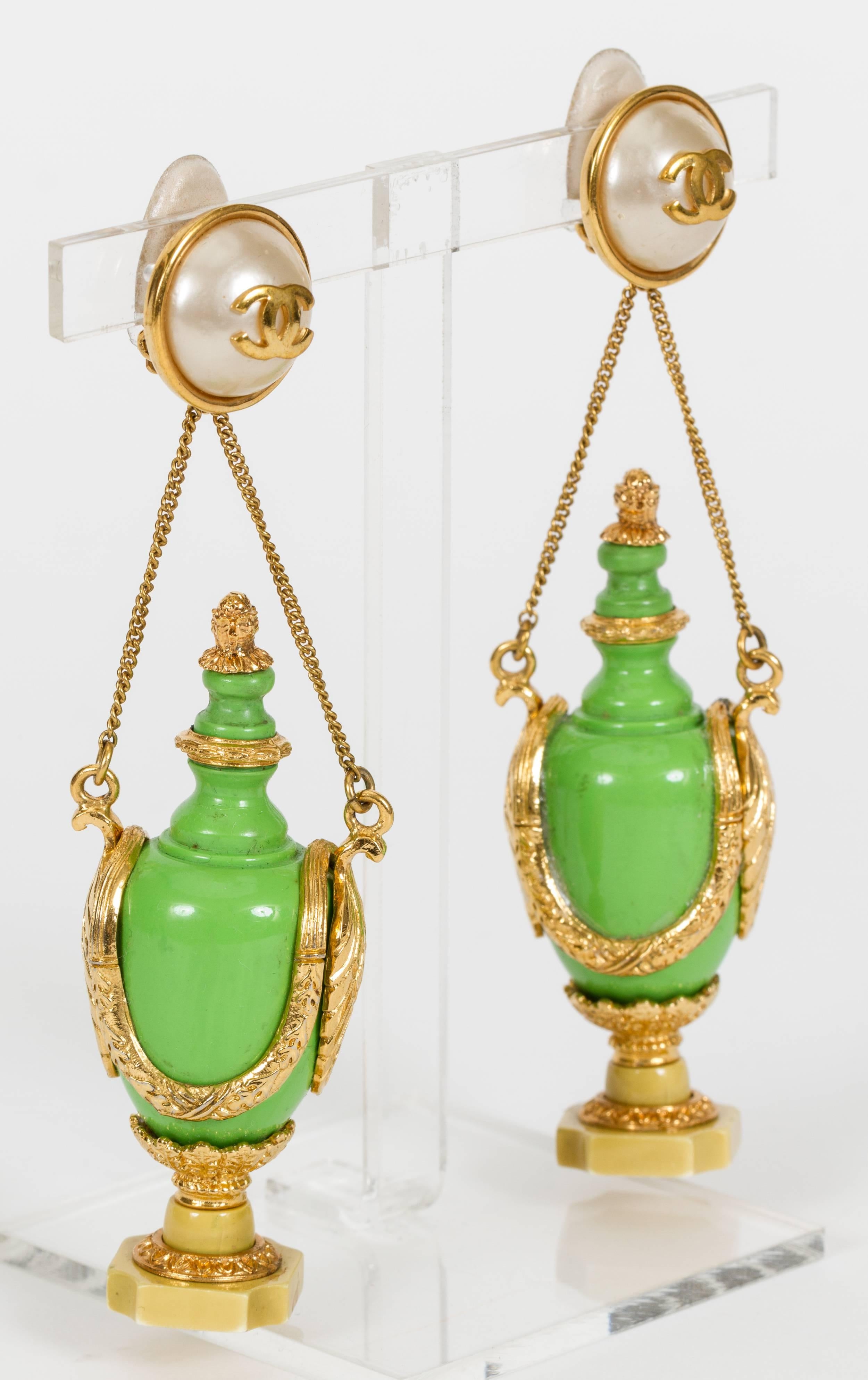 Chanel one of a kind collectible dangling bottle earrings. Collection 28 by Victoire de Castellaine. Excellent condition. Comes with original box.