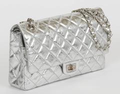 Chanel Silver Metallic 2.55 Reissue Classic Bag