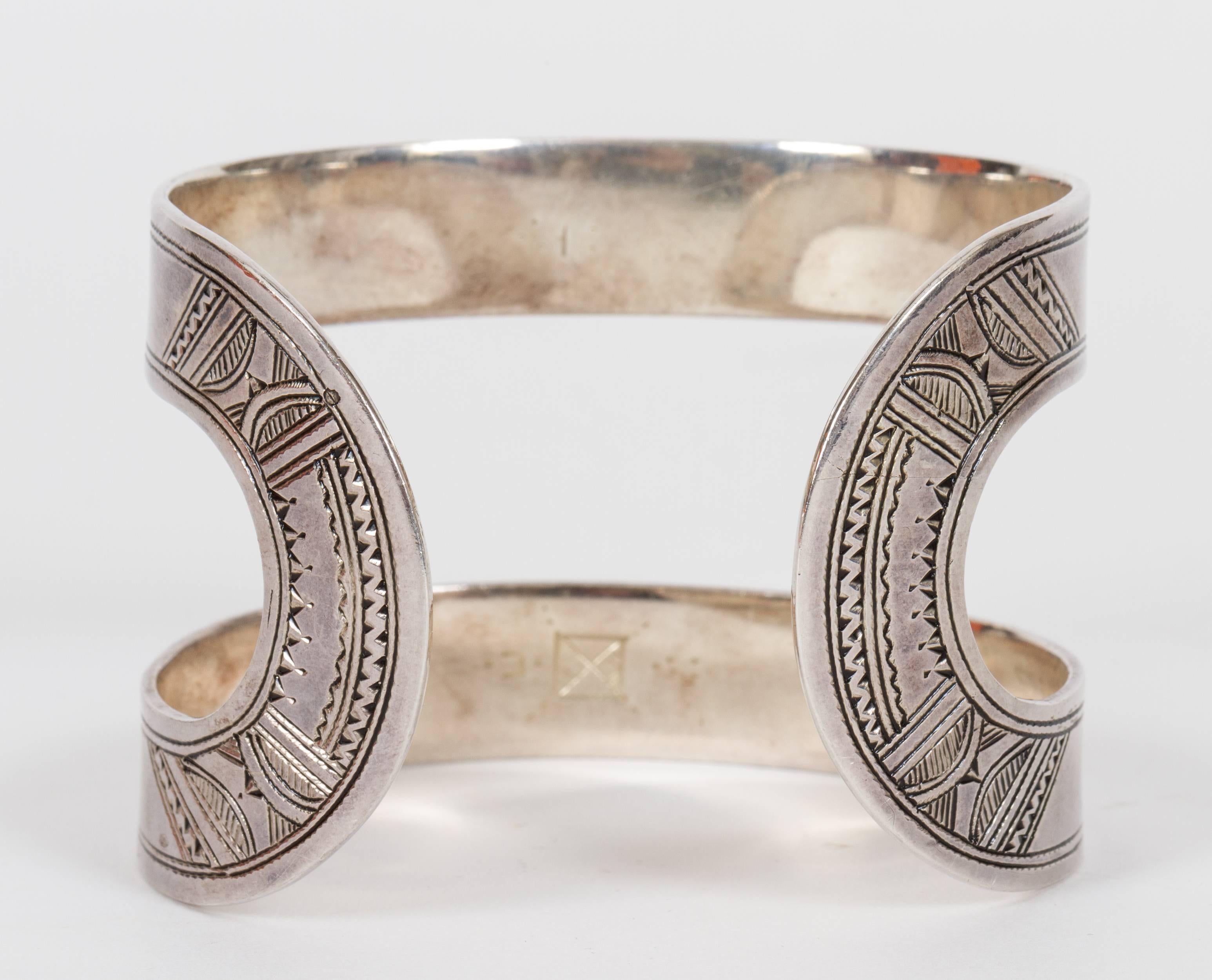 hermes silver cuff bracelet