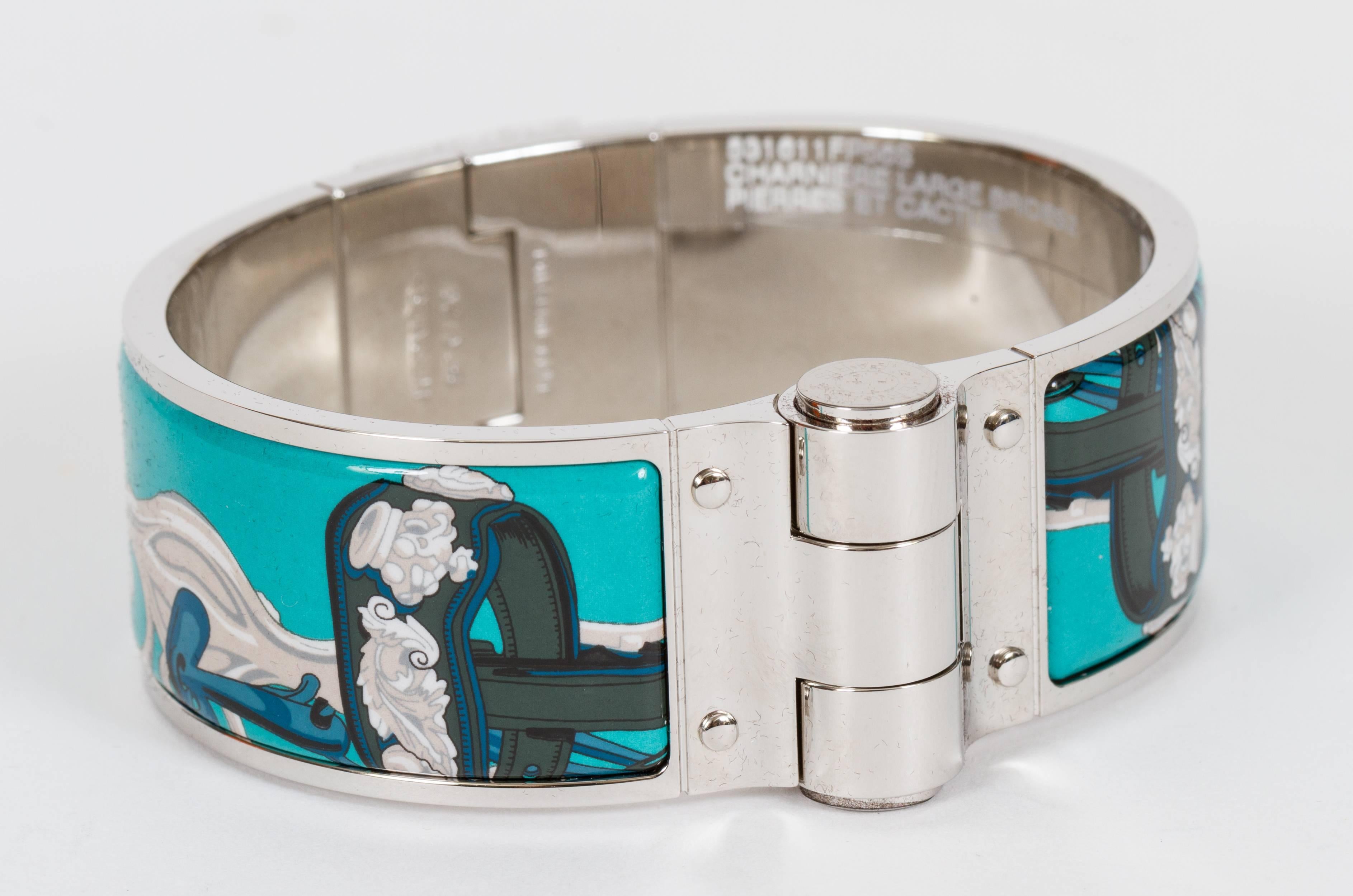 Hermès Hinged Enamel Bangle New in Box In New Condition In West Hollywood, CA
