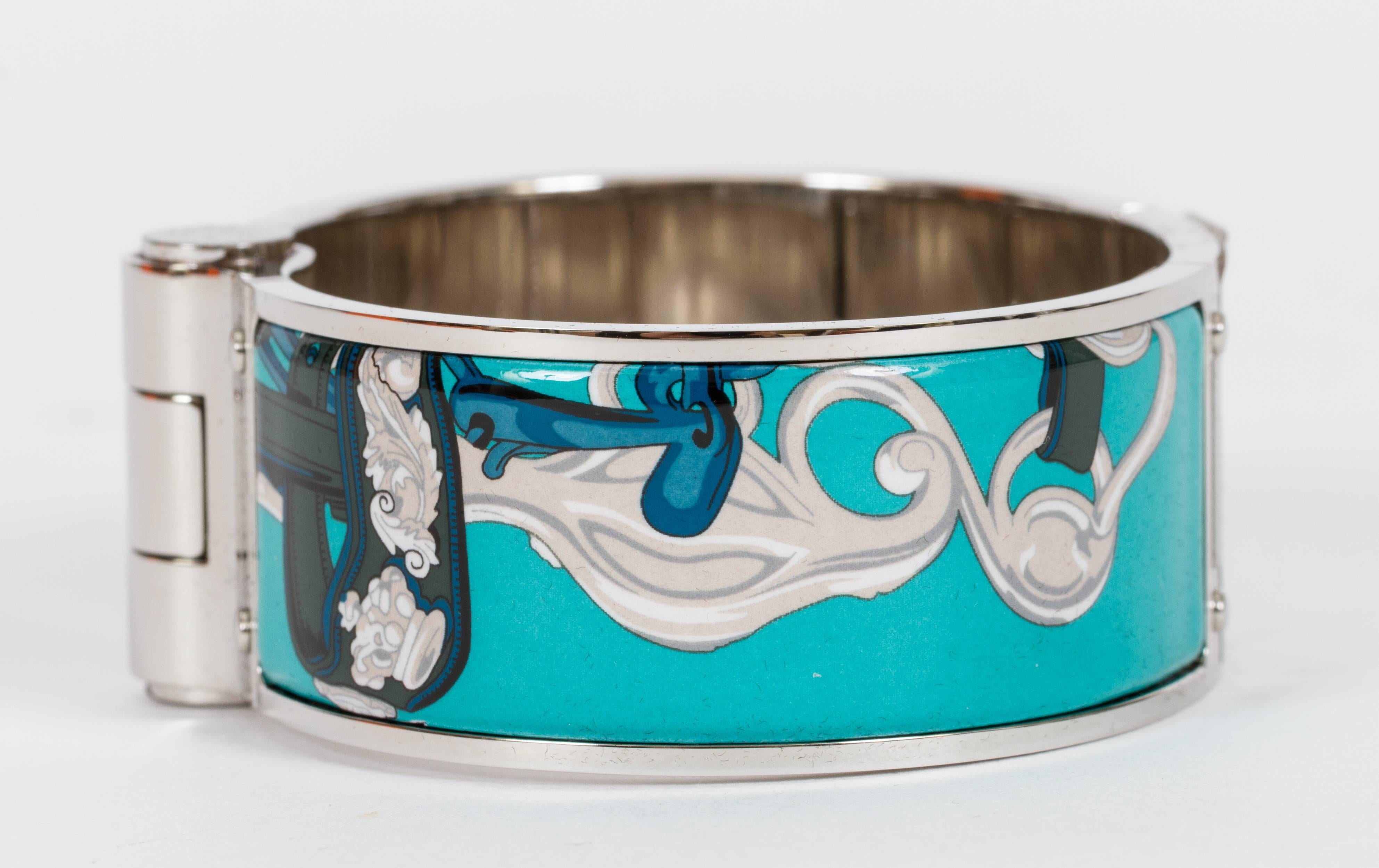 Women's Hermès Hinged Enamel Bangle New in Box