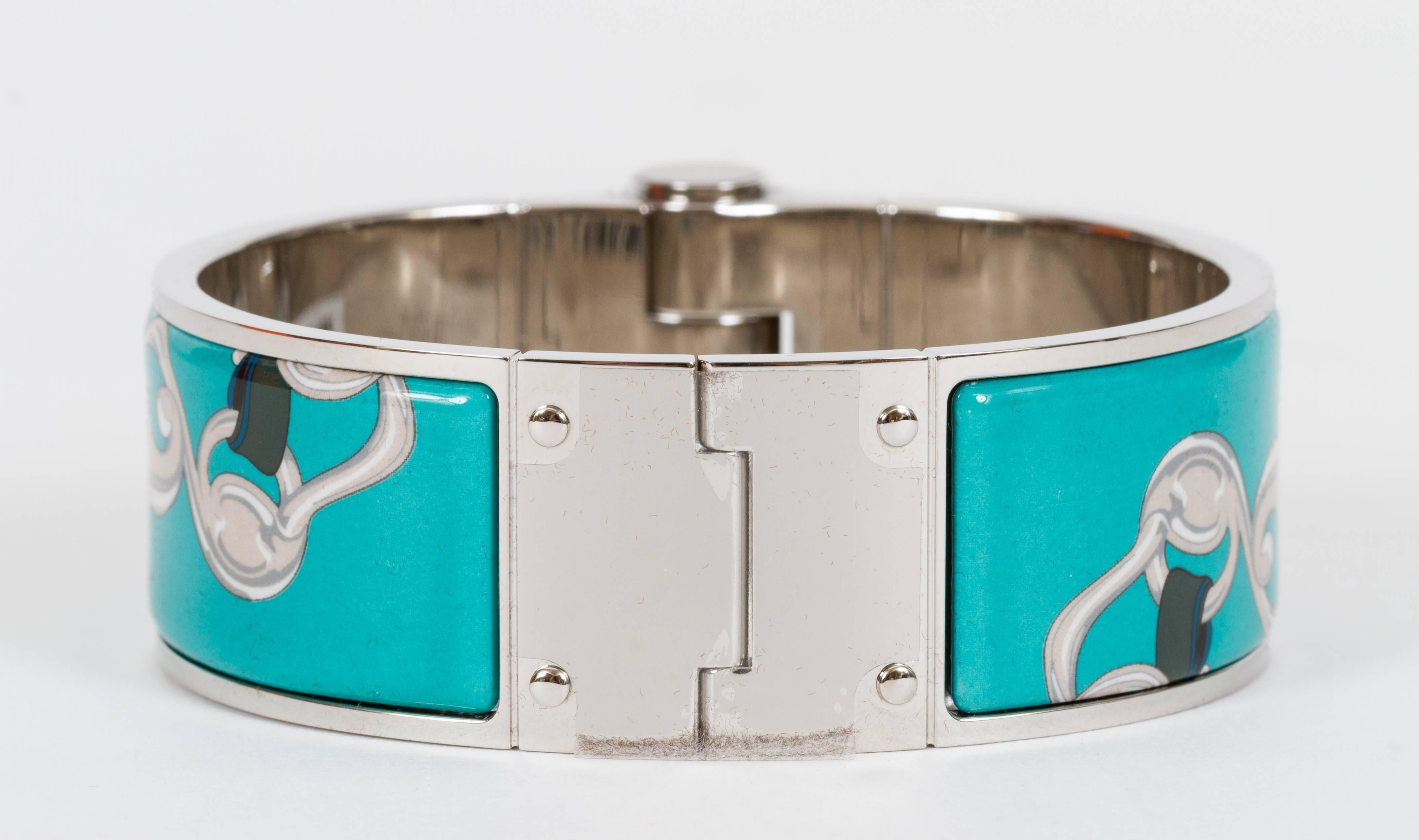 Hermès Hinged Enamel Bangle New in Box 1