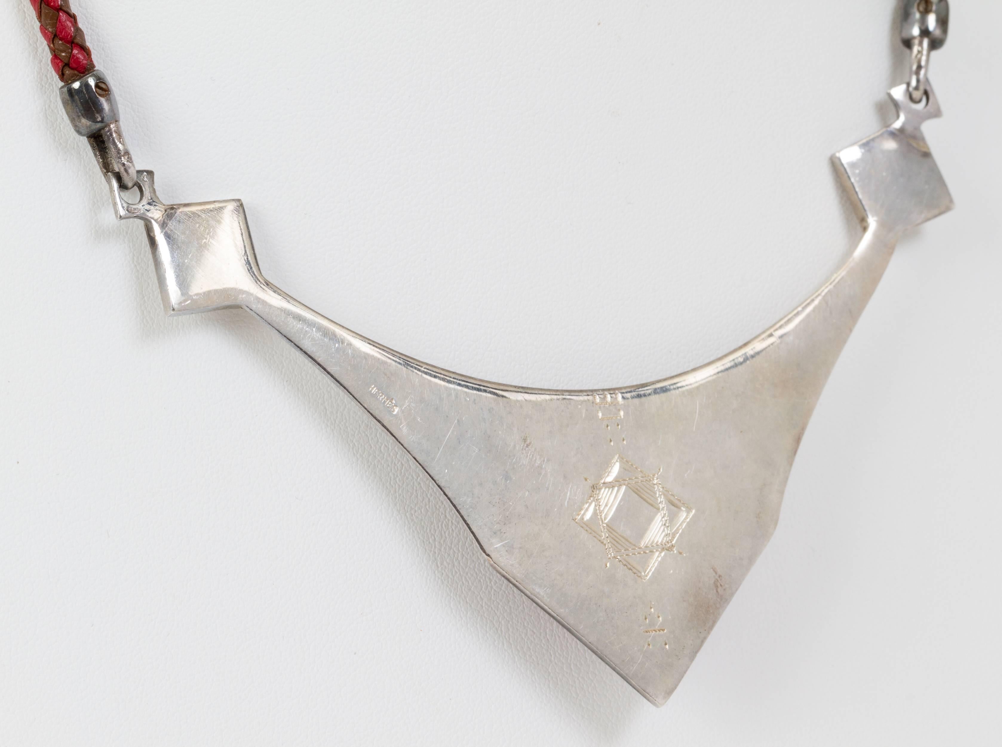 Hermès Silver Tuareg Necklace In Good Condition In West Hollywood, CA