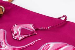 Hermès Silk Carre' Purple Shoulder Bag