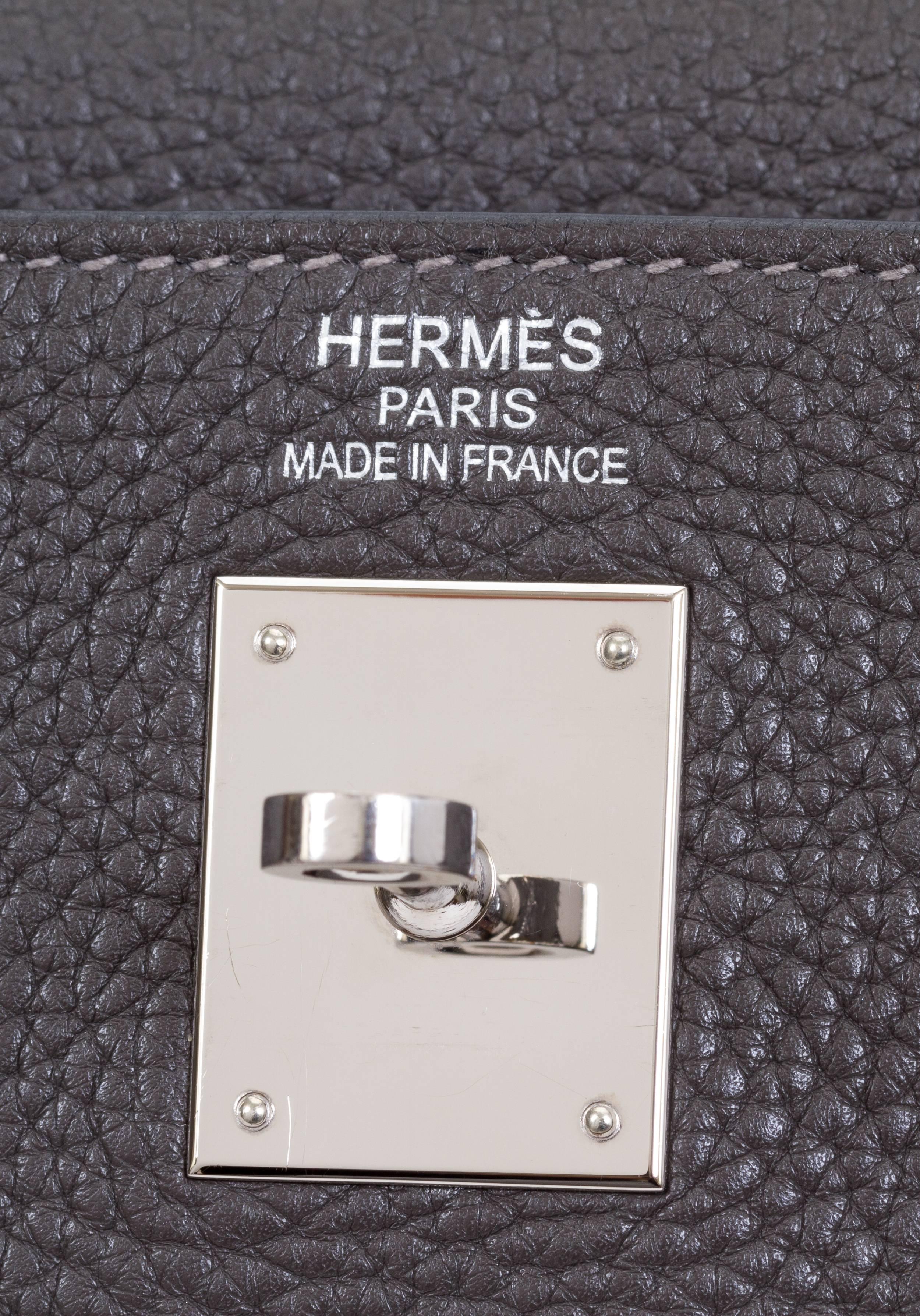 Hermès Kelly 40cm Graphite Clemence In Good Condition In West Hollywood, CA