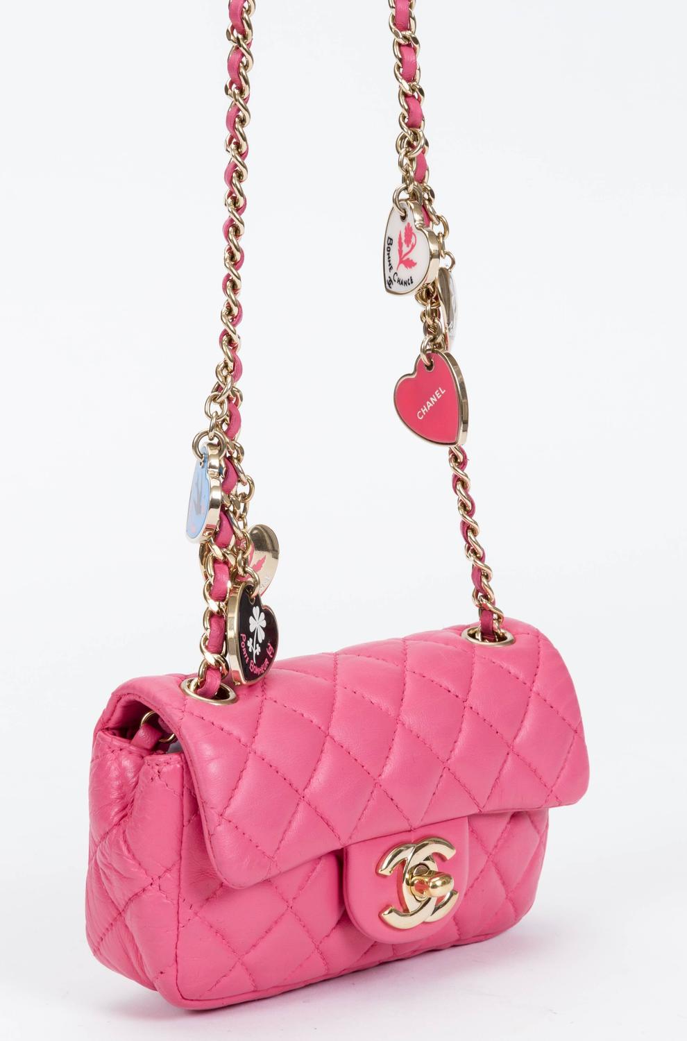 Chanel Valentine Mini Cross Body Pink Bag For Sale at 1stdibs