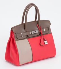 Hermès Limited Edition Birkin 30cm Tricolor Bag