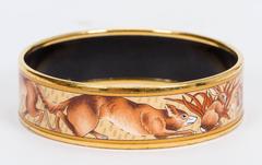 Hermès Medium Enamel Bangle Rabbit Bracelet