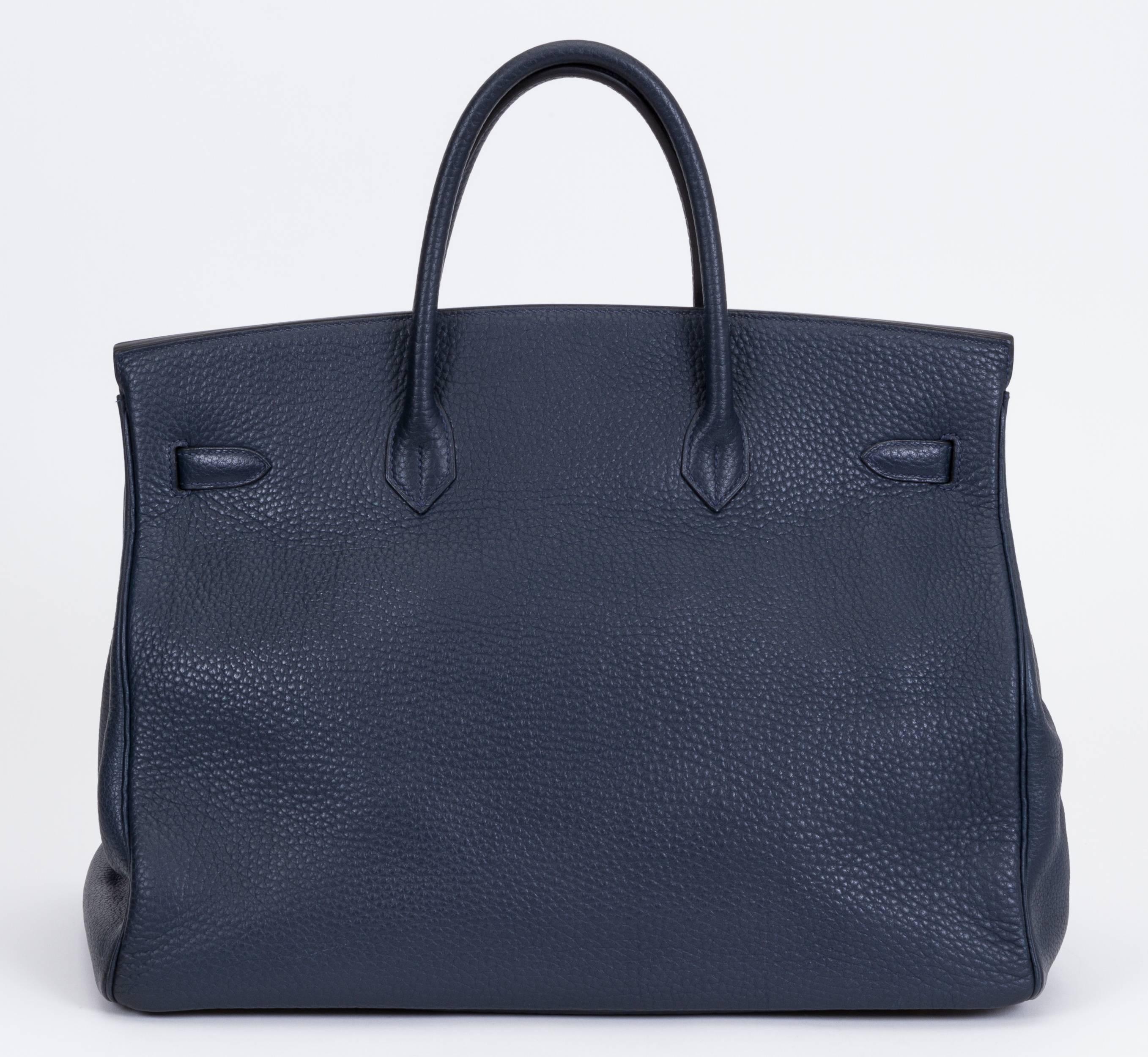 Hermès Birkin 40cm Navy and Gold Togo Bag at 1stDibs | navy birkin, togobag