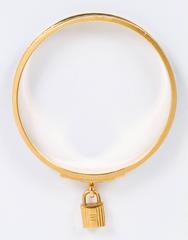 Hermès Emerald Green Lizard Kelly Bangle Bracelet