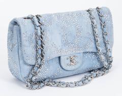 Chanel Rhinestone & Denim Flap Bag