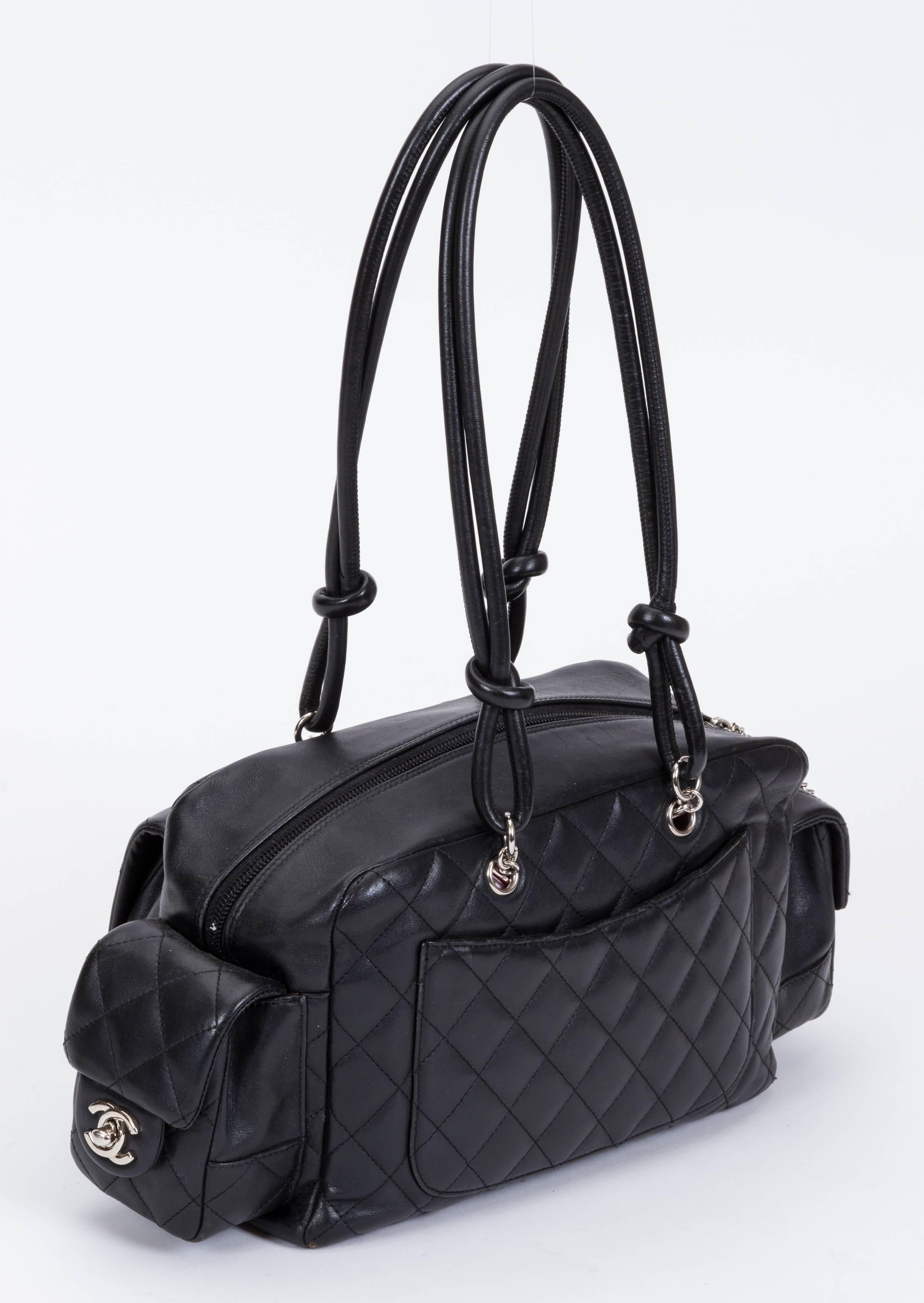 Chanel Black Reporter Shoulder Bag In Good Condition In West Hollywood, CA