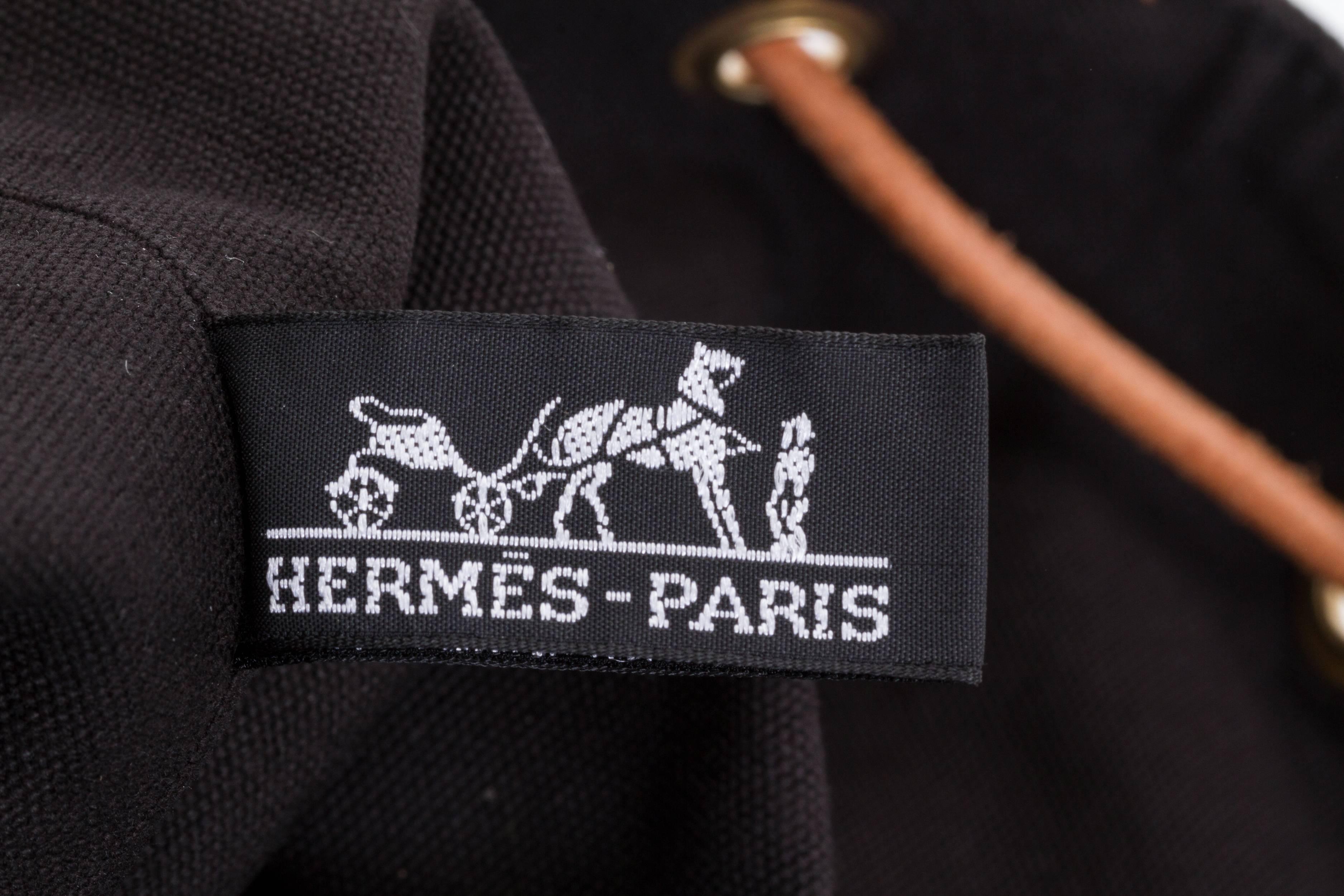 Hermes Black Toile/Cuir Backpack 2