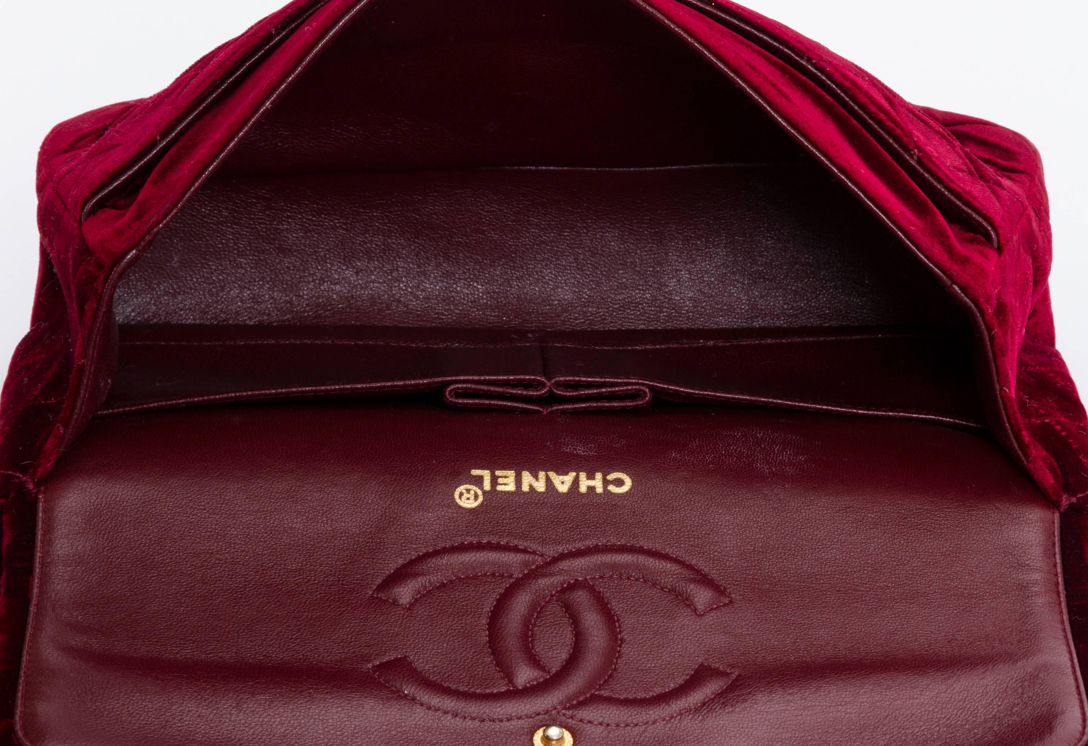 burgundy velvet purse