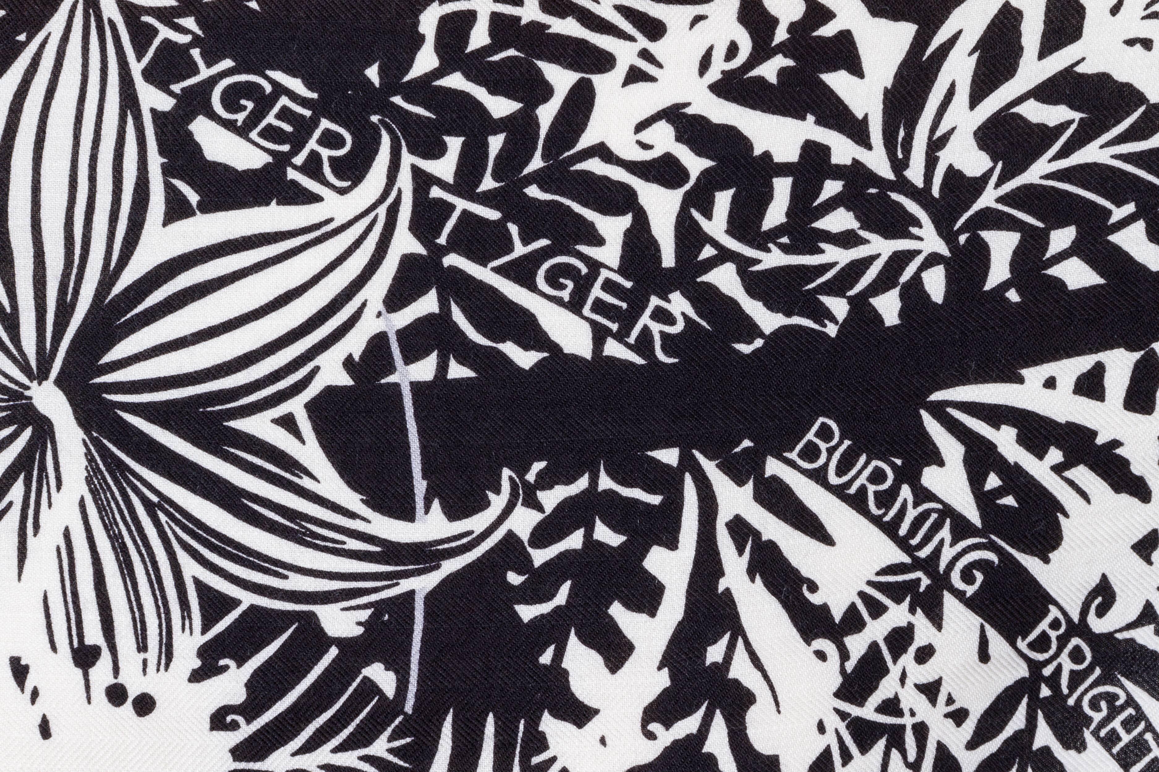 Gray Hermes Black White Tyger Silk Cashmere 54