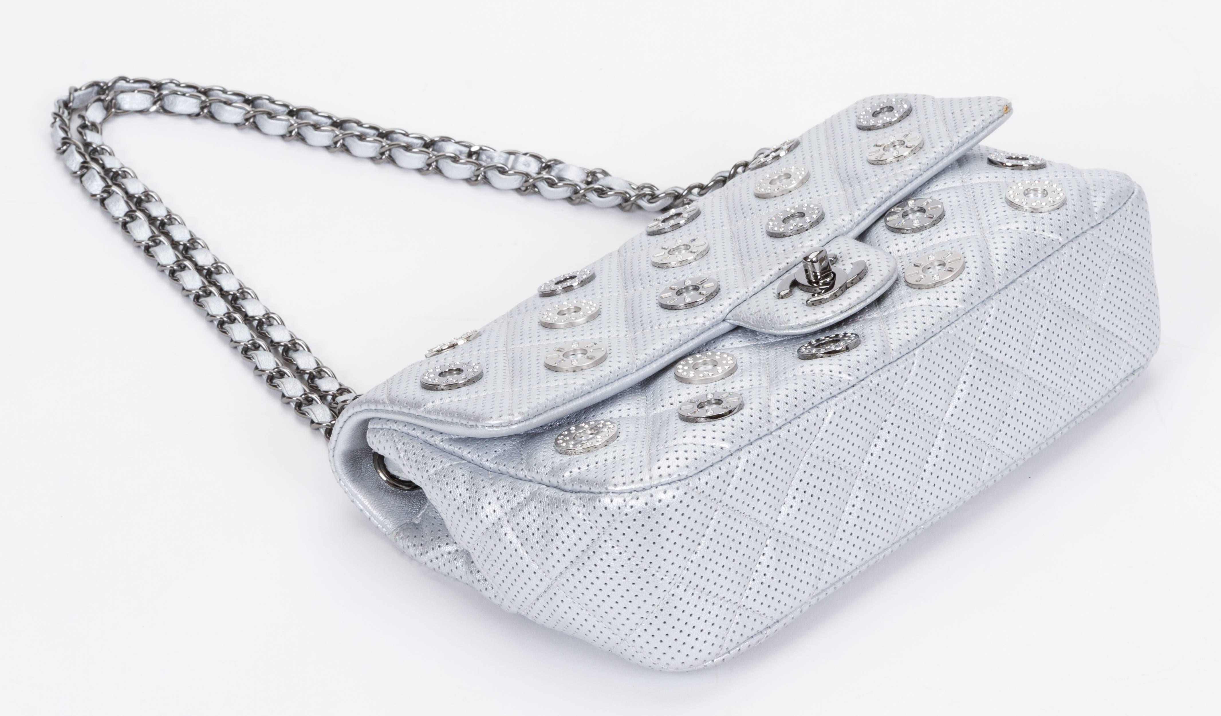 Women's Chanel Limited Edition Silver Jewel Coin Flap Bag