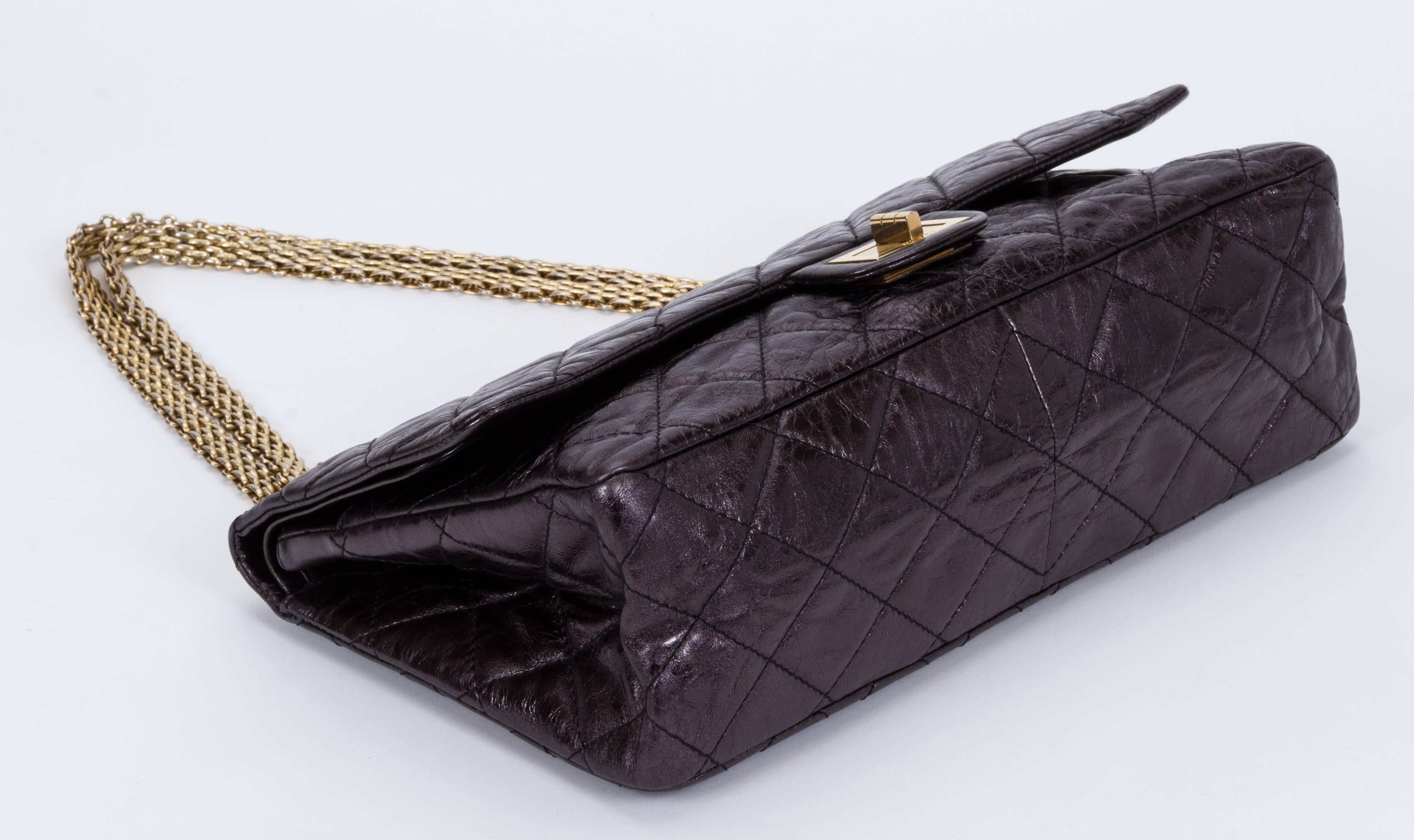 Women's Chanel Black Metallic Maxi Flap Bag