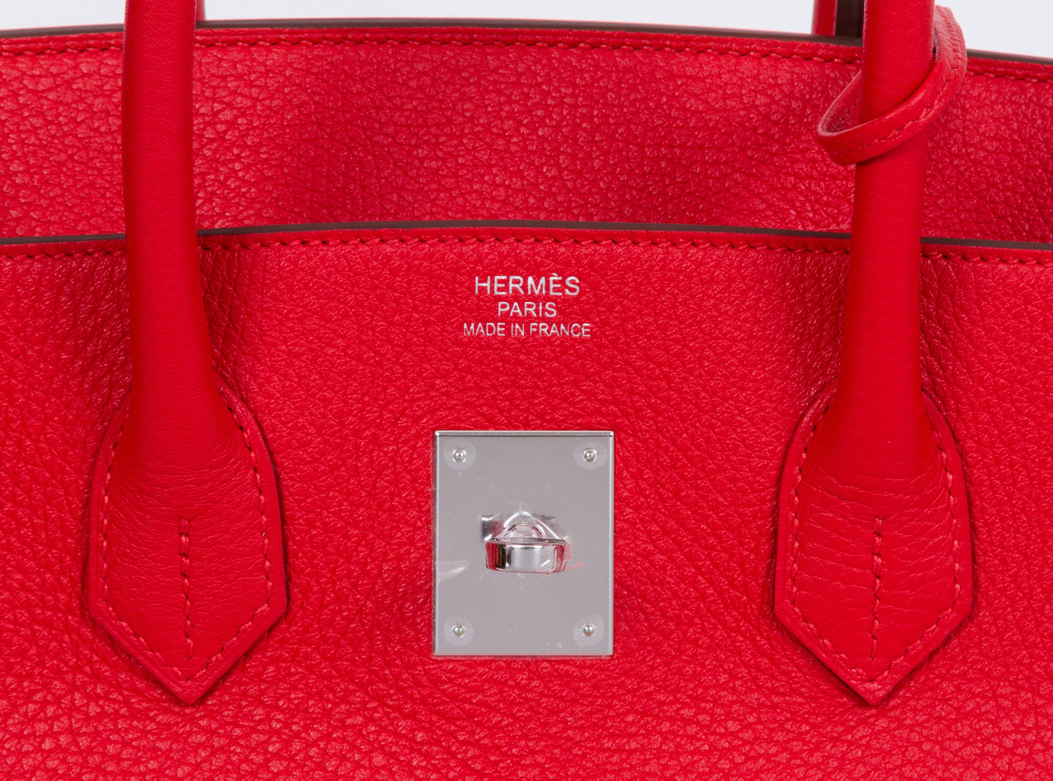 Red Hermes New Birkin Bag 35CM Rouge Tomate