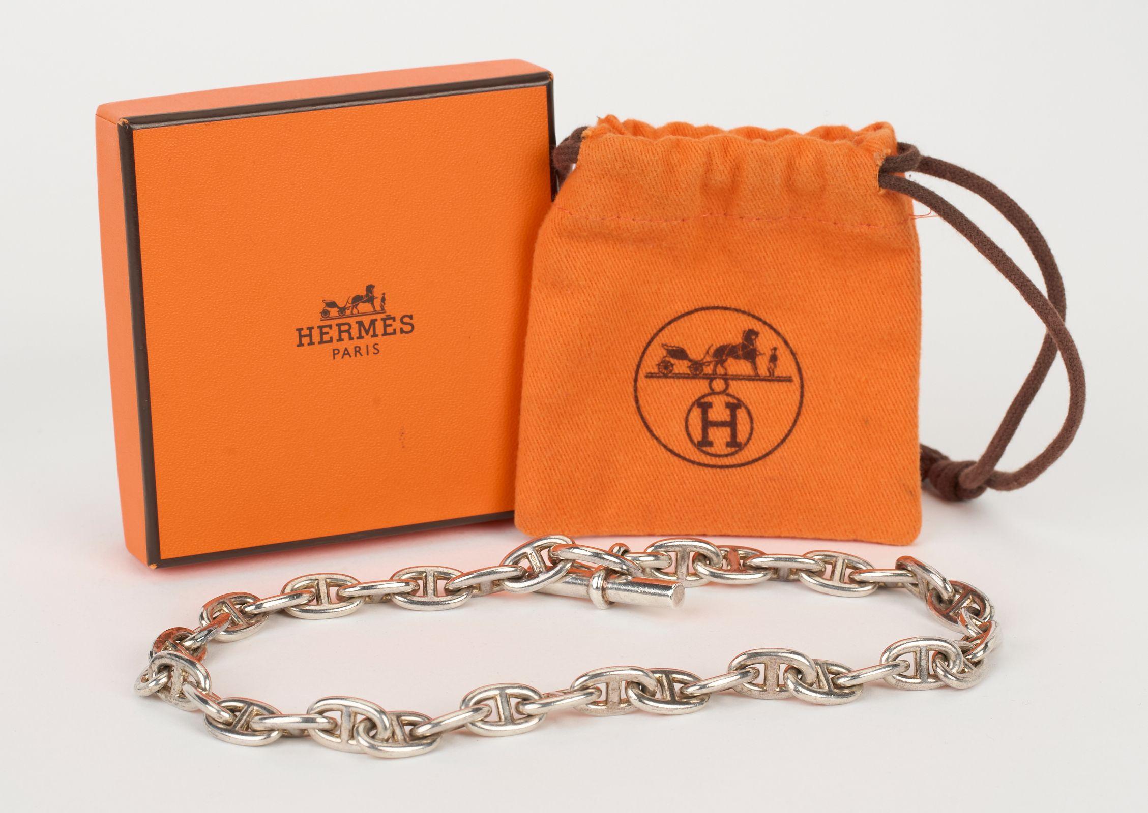 Collier D'Ancre en chaîne d'argent Hermès Pour femmes en vente