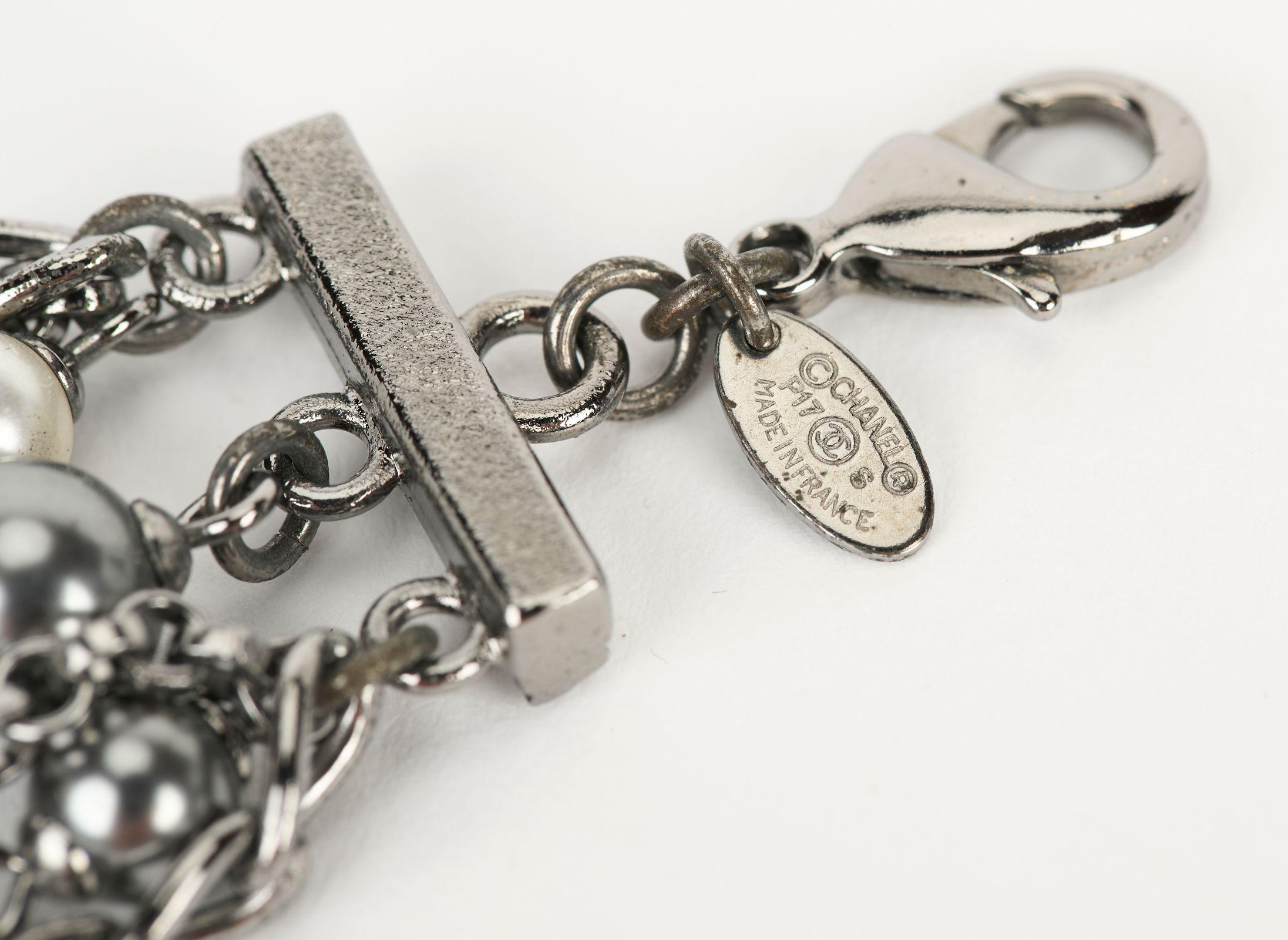 Donna Bracciale Chanel Girpoix Cross Gunmetal in vendita